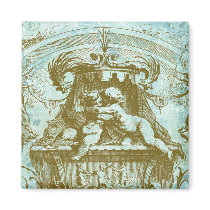 Vintage Cherub Save the Date Design Fridge Magnet