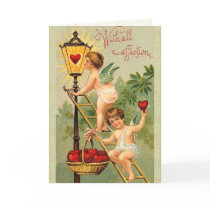 Vintage Cherub Valentine Card