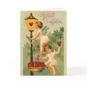 Vintage Cherub Valentine Card card