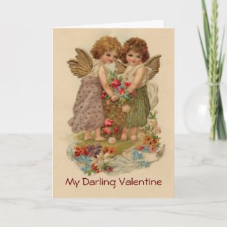 vintage cherub valentine cards