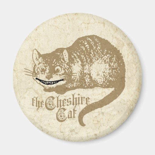 Vintage Cheshire Cat Illustration Refrigerator Magnets