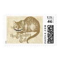 Vintage Cheshire Cat Illustration Stamp