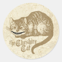 Vintage Cheshire Cat Illustration Sticker