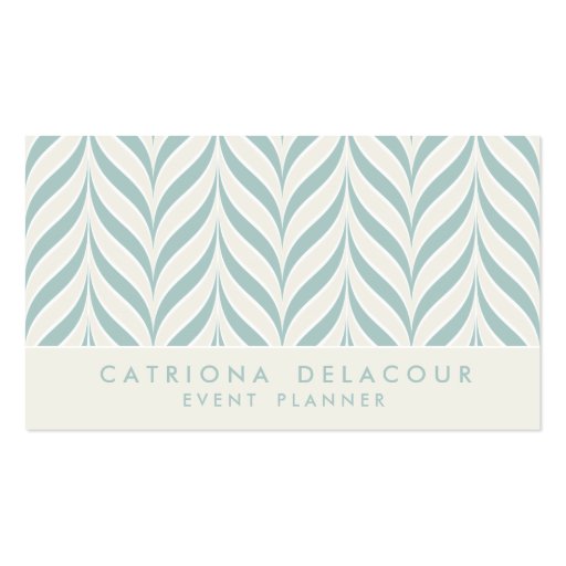 Vintage Chevron Waves Pattern Business Card (front side)