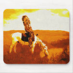 Vintage Cheyenne Warrior at Spring Mouse Pad