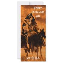 Vintage Cheyenne Warriors Bookmark Rack Card