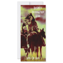 Vintage Cheyenne Warriors Bookmark Rack Card