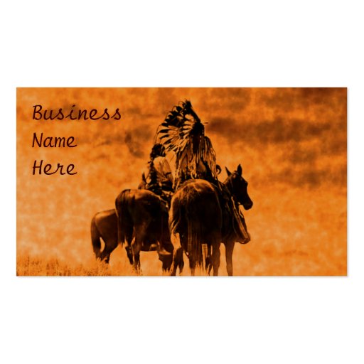 Vintage Cheyenne Warriors Business Cards (front side)