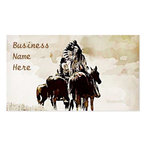 Vintage Cheyenne Warriors Business Cards