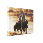 Vintage Cheyenne Warriors Wrapped Canvas Print