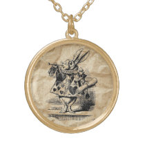 Vintage Chic Alice in Wonderland White Rabbit Custom Necklace