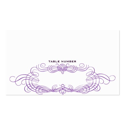 Vintage Chic Escort Card Dark purple Business Card Templates