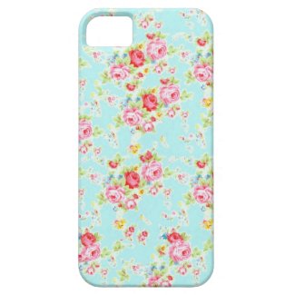 Vintage chic floral roses blue shabby rose flowers