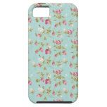 Vintage chic floral roses blue shabby rose flowers iPhone 5 covers