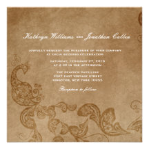 Vintage Chic Floral White Peacock Wedding Invite