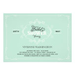 Vintage Chic Flourish Mint Bridal Shower Invite