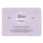 Vintage Chic Flourish Purple Bridal Shower Invite invitations
