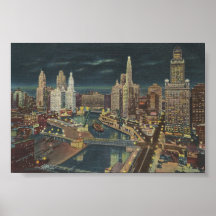 Vintage Chicago 1952 Print