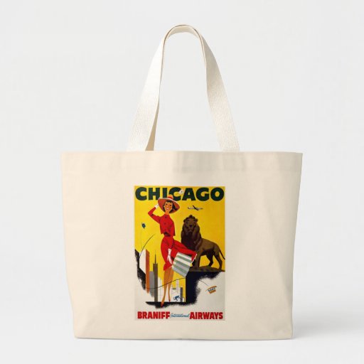 Vintage Chicago Advertisement Canvas Bags