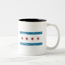 Vintage CHICAGO Flag Coffee Mug