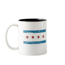 Vintage CHICAGO Flag Coffee Mug