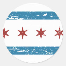 Vintage CHICAGO Flag Stickers