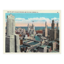 Vintage Chicago Loop Postcard