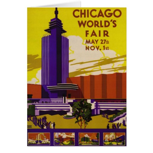 Vintage Chicago, USA - Greeting Cards