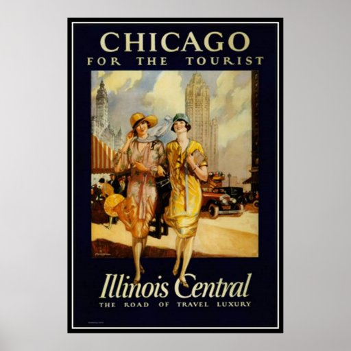 Vintage Chicago, USA Poster Zazzle