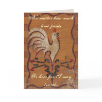 VIntage Chicken Greeting Card by Customizables VIntage Chicken Greeting Card
