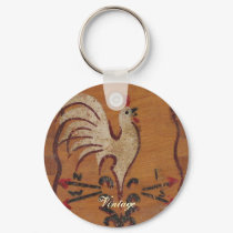 Vintage Chicken Keychain