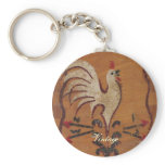 Vintage Chicken Keychain