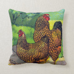 Vintage Chicken Print Pillows