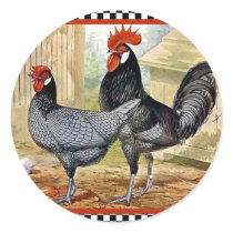 Vintage Chicken Rooster Stickers