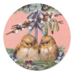 Vintage Chicks in Easter Basket Stickers