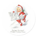 Vintage Child Christmas Sticker-Extra Extra by forbes1954 Vintage Child Christmas Sticker-Extra Extra