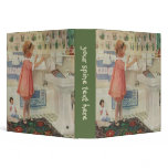 Vintage Child Doing Laundry 3 Ring Binder