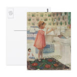 Vintage Child Doing Laundry Post Cards