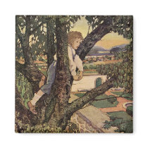 Vintage Child, Foreign Land, Jessie Willcox Smith Fridge Magnets