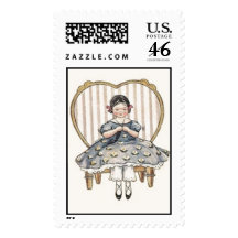Vintage Child Knitting Postage