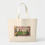 Vintage Child on an Easter Egg Hunt with Animals Tote Bags