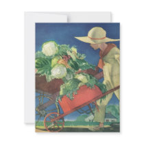 Vintage Child, Organic Gardening; Victory Garden Personalized Invite