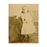Vintage Child Portraits -Girl in Lace Up Boots Postcard