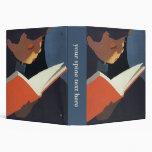 Vintage Child Reading a Book, Back to School Time! 3 Ring Binder