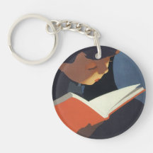 Vintage Child Reading a Book, Back to School Time! Acrylic Key Chains