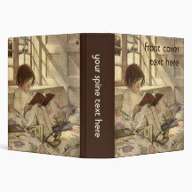 Vintage Child Reading a Book, Jessie Willcox Smith 3 Ring Binders