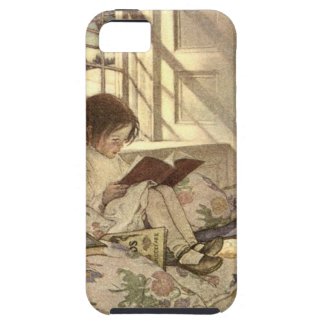 Vintage Child Reading a Book, Jessie Willcox Smith iPhone 5 Cover