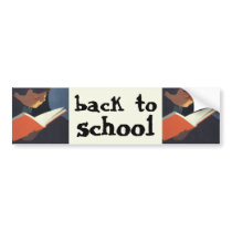 Vintage Child Reading bumper stickers