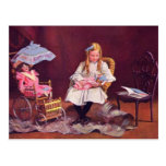 Vintage Child Role Playing Postcard