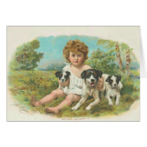 Vintage- child with dogs cards by VintageImagesbyV Vintage- child with dogs cards